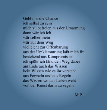 Faksimile des deutschsprachigen, mit M.P. signierten Gedichts